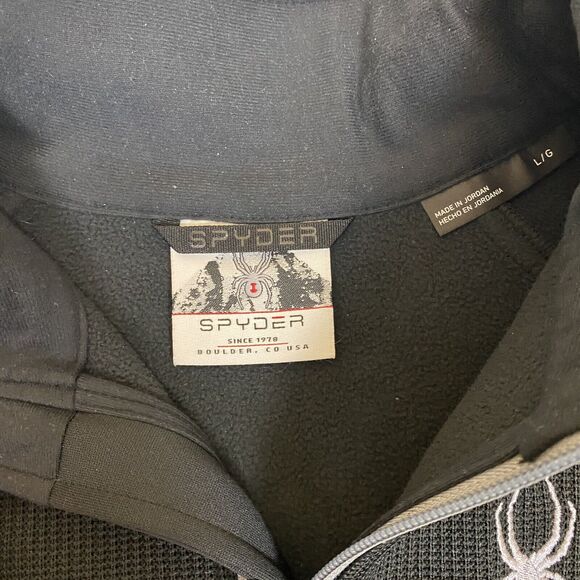 Spyder Mens 1/2 Zip Pullover Outbound Stryke Jacket Black L - Picture 4 of 5